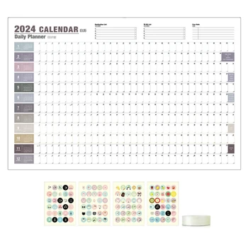 Годишен годишен плановик 12 Месечен календар от януари до декември за лесно планиране