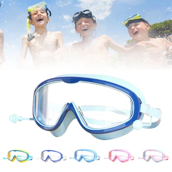 Еднокомпонентни очила за плуване с голяма рамка с тапи за уши Ясен обектив монтаж очила за очи за открит плажен басейн