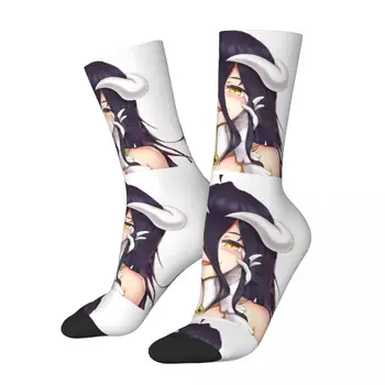Зимни топли ретро мъжки дамски Albedo Overlord аниме Waifu чорапи пот абсорбиращи баскетболни чорапи