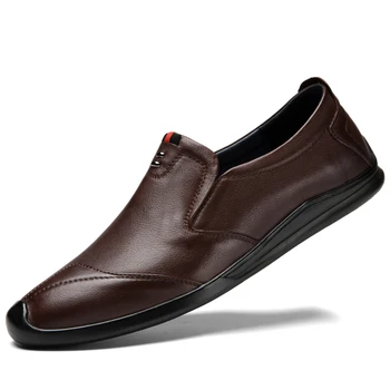 Класически мъжки обувки от естествена кожа дишащ комфорт шофиране случайни обувки за мъж апартаменти бизнес работа рокля обувки за мъже