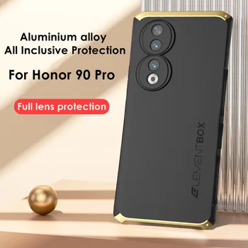 Луксозен метален брониран калъф за Honor 90 Pro случай удароустойчив алуминиев капак за чест 90 80 70 60 50 Pro 5G PC задна плоча телефон Funda