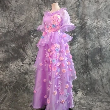 Магическа къща карнавал Хелоуин Encanto Изабела Мадригал цвете рокля най-високо качество косплей костюм Mirabel сестра по поръчка