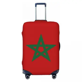 Мароко флаг багаж покритие еластични марокански горди патриотични пътуване куфар защитни капаци костюм за 18-32 инча