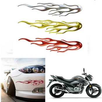 Мотоциклет кола универсален 3D емблема стикер пожар пламък стикер кола стайлинг водоустойчив отразяващ стикер мек PVC стикер