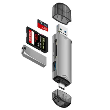 Нов четец на карти USB 3.0&Type C към SD Micro SD TF четец на карти за PC лаптоп аксесоари Смарт четец на карти с памет SD четец на карти