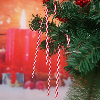 Нова коледна украса Коледни бонбони бастуни Тръстикови висулки Коледно дърво стенни декорации висящи орнаменти