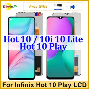 Оригинален LCD за Infinix Hot 10i 10 Lite X682 дисплей сензорен екран за Infinix Hot 10 Play X688 дигитайзер събрание подмяна