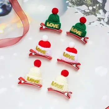 Пайети Коледна шапка Фиба Прекрасен Дядо Коледа любов деца Коледа щипка за коса корейски аксесоари за коса кърпа момичета
