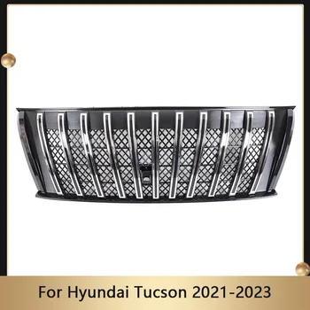 Подходящ за Hyundai Tucson 2021 2022 2023 Висококачествена рефит предна броня Радиаторна решетка Състезателна скара ABS Автомобилен стайлинг Горна решетка