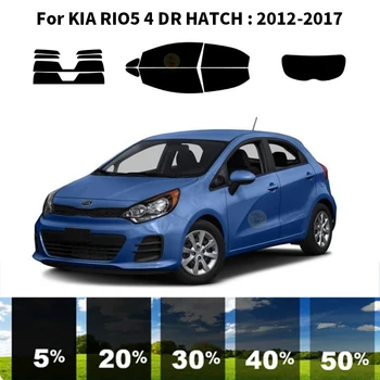 Предварително изрязана нанокерамика кола UV стъкло оттенък комплект автомобилни прозорец филм за KIA RIO5 4 DR HATCH 2012-2017