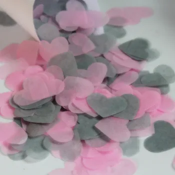Розово сиво сребристо сърце сватба пейджбой шаферка хвърляне конфети парти балон декорации биоразградими 50 грама