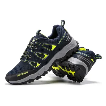 Устойчиви на хлъзгане сини мъжки обувки за голф марка туристически маратонки съпруг военни туристически обувки спортни tenys висок клас обувки ред YDX1