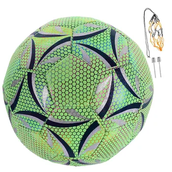 Футбол флуоресцентна PU топка Светещ футбол Cool Glow-In-The-Dark Футболна тренировъчна топка Творчески подарък подарък за деца