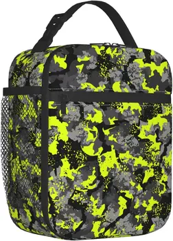 камуфлажен лов текстура военни камуфлаж трайни водоустойчив изолирани обяд чанта за многократна употреба охладител термична мъкна обяд кутия пикник