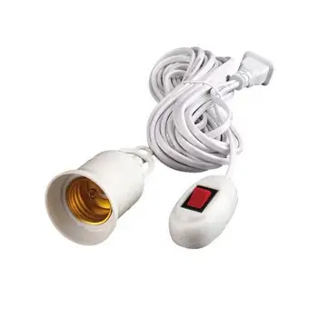  лампа база титуляр захранващ кабел кабел E27 EU висящи висулка LED осветителни тела лампа крушки цокъл адаптери с ключ 220V нов